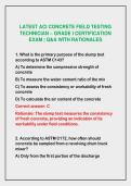 2026-2027 LATEST ACI CONCRETE FIELD TESTING&NewLine;TECHNICIAN &ndash; GRADE I CERTIFICATION&NewLine;EXAM &vert; Q&A WITH RATIONALES&NewLine;