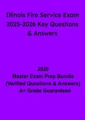 Illinois Fire Service Exam 2025&ndash;2026&colon; Key Questions & Answers Study Guide &lpar;PDF&rpar;
