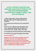 2026-2027 LATEST CERTIFIED CONSTRUCTION&NewLine;MANAGER &lpar;CCM&rpar; EXAM OFFERED BY THE&NewLine;CONSTRUCTION MANAGEMENT&NewLine;ASSOCIATION OF AMERICA &lpar;CMAA&rpar; &vert; Q&A&NewLine;WITH RATIONALES