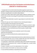 CPPS IHI Final Practice Exam Test Questions and Verified Answers &ndash; Institute for Healthcare Improvement &lpar;IHI&rpar; Certified Professional in Patient Safety &lpar;CPPS&rpar; &ndash; 2026&sol;2027 Certification Review Guide