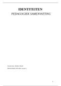 Samenvatting Identiteiten Kennislijn Pedagogiek&vert; Pedagogiek &vert; HAN &vert; 2025&sol;26