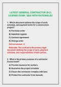 2026-2027 LATEST GENERAL CONTRACTOR &lpar;B-2&rpar;&NewLine;LICENSE EXAM &vert; Q&A WITH RATIONALES