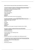 RNSG 2539 FINAL EXAM QUESTIONS AND ANSWERS WITH RATIONALES