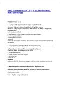 RNSG 2539 FINAL EXAM QUESTIONS AND ANSWERS WITH RATIONALES