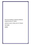 Brunner & Suddarth's Textbook of Medical-Surgical Nursing 15th Edition Test Bank &vert; Janice L&period; Hinkle & Kerry H&period; Cheever &vert; Comprehensive Practice Questions and Answer Explanations