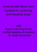 Arkansas Bail Bond Laws&colon; Complaints&comma; Licensing & Penalties Exam Guide &lpar;Complete Study PDF&rpar;