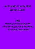 All Florida County Bail Bonds Exam&colon; Complete Licensing & Regulations Study Guide &lpar;PDF&rpar;