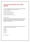 NCLEX PRACTICE QUESTIONS WITH CORRECT &NewLine;ANSWERS 