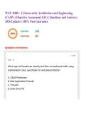 WGU D488 &ndash; Cybersecurity Architecture and Engineering &lpar;CASP&plus;&rpar; Objective Assessment &lpar;OA&rpar; &vert; Questions and Answers &vert; 2026 Updates &vert; 100&percnt; Pass Guarantee