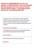 SARTECH III Practice Test Questions  PRACTICE EXAM 