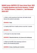 NASAR Canine SARTECH III Exam Actual Exam 2025 &NewLine;&vert; Complete Questions and Correct Answers &vert; Graded &NewLine;A&plus; &vert; Verified Answers &vert; Graded A&plus; &vert; Just Released &NewLine;2026-2027 