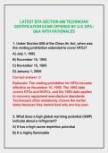 LATEST EPA SECTION 608 TECHNICIAN&NewLine;CERTIFICATION EXAM OFFERED BY U&period;S&period; EPA &vert;&NewLine;Q&A WITH RATIONALES