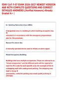 FDNY CoF F-07 EXAM 2026-2027 NEWEST VERSION &NewLine;A&B WITH COMPLETE QUESTIONS AND CORRECT &NewLine;DETAILED ANSWERS&lpar;Verified Answers&rpar; Already &NewLine;Graded A&plus; &vert;  