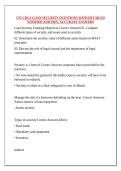 CFI CBCA LOAN SECURITY QUESTIONS WITH DETAILED VERIFIED AND 100&percnt; ACCURATE ANSWERS
