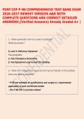 FDNY COF P-98 COMPREHENSIVE TEST BANK EXAM &NewLine;2026-2027 NEWEST VERSION A&B WITH &NewLine;COMPLETE QUESTIONS AND CORRECT DETAILED &NewLine;ANSWERS&lpar;Verified Answers&rpar; Already Graded A&plus; &vert; 