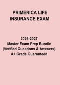 Primerica Life Insurance Exam PDF &ndash; Comprehensive Licensing Review&comma; Practice Questions&comma; and Study Guide 2026&ndash;2027