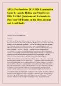 APEA Pre-Predictor 2025-2026 Examination &NewLine;Guide by Amelie Hollier and Mimi Secor&colon; &NewLine;850&plus; Verified Questions and Rationales to &NewLine;Pass Your NP Boards on the First Attempt &NewLine;and Avoid Resits