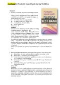 Test Bank For Psychiatric Mental Health Nursing&comma; 10th Edition by Sheila L&period; Videbeck&vert; All Chapters 1-24&vert; 9781975239152&vert; UPDATED&NewLine;