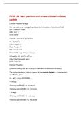 PHYS 102 Exam questions and answers Graded A&plus; latest&NewLine;update&NewLine;Electric Potential Energy&NewLine;the stored energy a charge has based on it's location in an electric field&NewLine;&Delta;U &equals; -Wfield &equals; Wext&NewLine;&Delta;K &plus; &Delta;U &equals; 0&NewLine;Unit&colon; joules&NewLine;Electric Potential of 2 charges&NewLine;U 