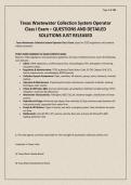 Texas Wastewater Collection System Operator Class I& II Exam 