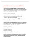 physics 2 Exam questions and answers Graded A&plus; latest&NewLine;update&NewLine;Two uncharged metal spheres&comma; &num;1 and &num;2&comma; are mounted on insulating support&NewLine;rods&period; A third metal sphere&comma; carrying a positive charge&comma; is then placed near &num;2&period; Now&NewLine;a copper wire is momentarily con