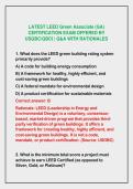 2026-2027 LATEST LEED Green Associate &lpar;GA&rpar;&NewLine;CERTIFICATION EXAM OFFERED BY&NewLine;USGBC&sol;GBCI &vert; Q&A WITH RATIONALES