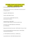 CSOWM EXAM QUESTIONS WITH &NewLine;CORRECT ANSWERS 2026 