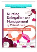 TEST BANK For Nursing Delegation and Management of Patient Care&comma; 3rd Edition by Motack&vert;All 1-20 Chapters Covered With Questions And Verified Solutions With Rationales And Case Studies&period;