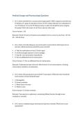 WGU D441&colon;medical dosage and calculation and pharmacology OA &vert; 2026 Correct questions and answers