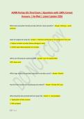AORN Periop 101 Final Exam &vert; Questions with 100&percnt; Correct &NewLine;Answers &vert; Verified &vert; Latest Update 2026