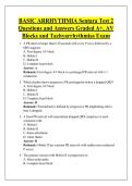 BASIC ARRHYTHMIA Sentara Test 2 &NewLine;Questions and Answers Graded A&plus;&comma; AV &NewLine;Blocks and Tachyarrhythmias Exam 