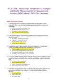 WGU C720 &ndash; Section Tests on Operational Strategies and Quality Management &lpar;OA&rpar; &vert; Questions and Answers &vert; 2026 Updates &vert; 100&percnt; Pass Guarantee