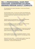 FAC-C &lpar;PROFESSIONAL&rpar; EXAM PREP QUESTIONS &vert;GUARANTEED ACCURATE ANSWERS-VERSION 202627 &vert;COMPLETE