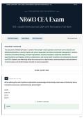 NR603 CEA Exam 100&plus; &lpar;2026&rpar; 100&percnt; Correct Q&A with Rationales   Full Bank