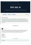 ISM 3011 AI 70&plus; &lpar;2026 27&rpar; Exam Solutions   Answer Key with Rationales