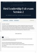 Hesi Leadership Exit exam Version 2 50&plus; &lpar;2026 27&rpar; Exam Prep   Verified Q&A with Rationales