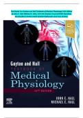 Full Test Banks For Guyton and Hall Textbook of Medical Physiology 14th Edition by John E&period; Hall&semi; Michael E&period; Hall&comma;&vert; All 1-85 Chapters Covered With Questions And Verified Solutions With  Rationales And Case Study&period;