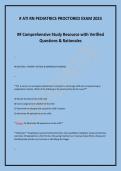 &num; ATI RN PEDIATRICS PROCTORED EXAM 2023&NewLine;&num;&num; Comprehensive Study Resource with Verified &NewLine;Questions & Rationales