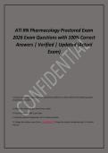 ATI RN Pharmacology Proctored Exam &NewLine;2026 Exam Questions with 100&percnt; Correct &NewLine;Answers &vert; Verified &vert; Updated &lpar;Actual &NewLine;Exam&rpar;