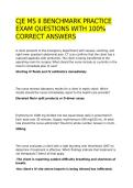 CJE MS II BENCHMARK PRACTICE EXAM QUESTIONS WITH 100&percnt; CORRECT ANSWERS 