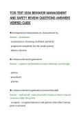 TCIS TEST 2026 BEHAVIOR MANAGEMENT&NewLine;AND SAFETY REVIEW QUESTIONS ANSWERS&NewLine;VERIFIED GUIDE&NewLine;