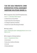 TCIS TEST 2026 THERAPEUTIC CRISIS&NewLine;INTERVENTION SYSTEM ASSESSMENT&NewLine;QUESTIONS SOLUTIONS GRADED A&plus;