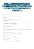 TDLR LASH EXTENSION WRITTEN&NewLine;COMPREHENSIVE STUDY GUIDE 2026&NewLine;FULL QUESTIONS AND SOLUTIONS&NewLine;GRADED A&plus;&NewLine;