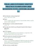TDLR LASH EXTENSION WRITTEN&NewLine;PRACTICE EXAMINATION 2026&NewLine;QUESTIONS WITH ANSWERS GRADED&NewLine;A&plus;&NewLine;