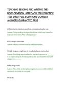 TEACHING READING AND WRITING THE&NewLine;DEVELOPMENTAL APPROACH 2026 PRACTICE&NewLine;TEST SHEET FULL SOLUTIONS CORRECT&NewLine;ANSWERS GUARANTEED PASS&NewLine;