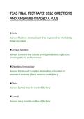 TEAS FINAL TEST PAPER 2026 QUESTIONS&NewLine;AND ANSWERS GRADED A PLUS&NewLine;