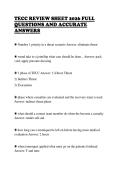 TECC REVIEW SHEET 2026 FULL&NewLine;QUESTIONS AND ACCURATE&NewLine;ANSWERS