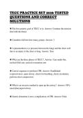 TECC PRACTICE SET 2026 TESTED&NewLine;QUESTIONS AND CORRECT&NewLine;SOLUTIONS