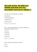 TECC QUIZ ACTUAL TEST BANK 2026&NewLine;VERIFIED QUESTIONS WITH FULL&NewLine;SOLUTIONSET PRACTICE KIT GRADED A&plus;