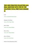 TECC QUIZ PRACTICE COLLECTION 2026&NewLine;REAL QUESTIONS WITH STEP BY STEP&NewLine;SOLUTIONS TOTAL PREP PACK GRADED&NewLine;A&plus;